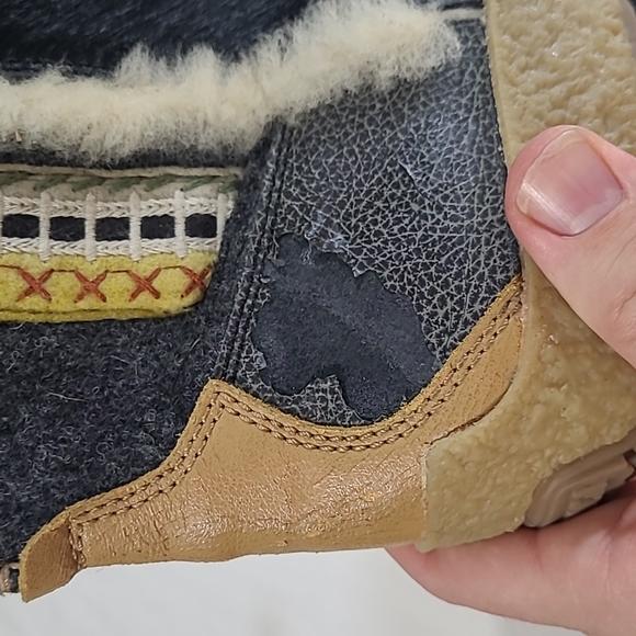 Tecnica Goat Hair Boots US size 8 womans EU 39.5 black and tan - Picture 4 of 11